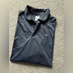 Callaway Blue and‎ White Zigzag Opti-Dri Polo Size XL Golf Activewear